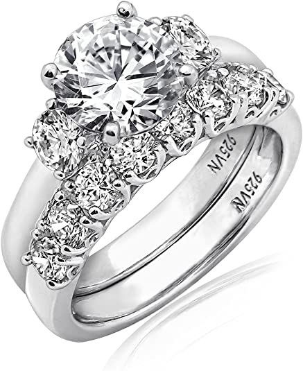 Amazon Collection Platinum-Plated Silver Ring
