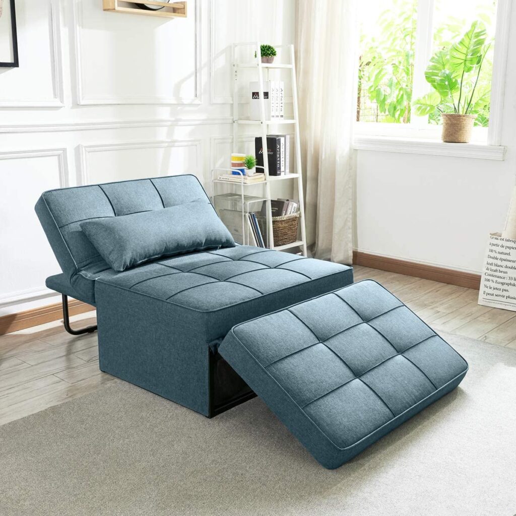 Sofa Bed, 4 in 1 Multi-Function Folding Ottoman Breathable Couch
